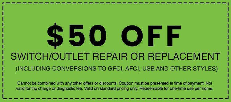Discounts on Switch/Outlet Repair or Replacement